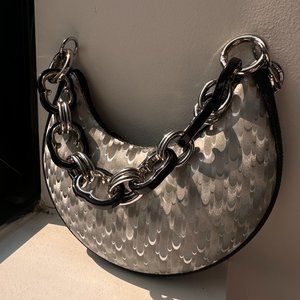 Cird Half moon mini bag - 3 piece interchangeable bag with silver hardware